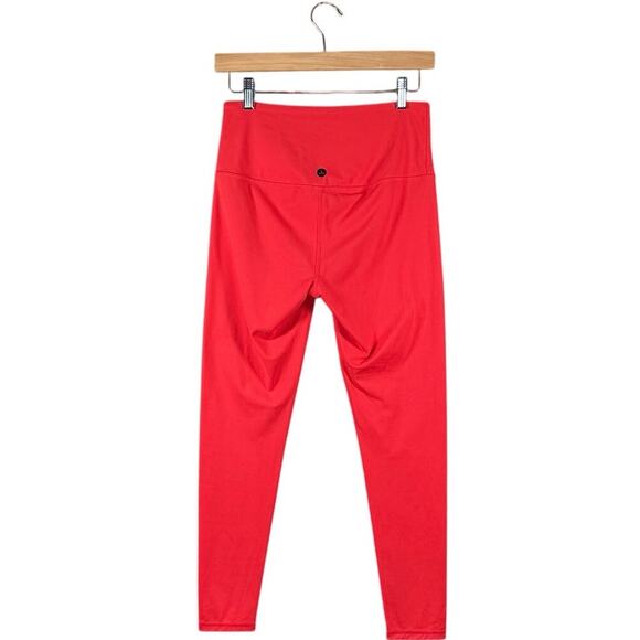 prAna Layna 7/8 High Rise Leggings Coral Red Yoga Pants Pilates | Women’s Medium - Picture 3 of 8